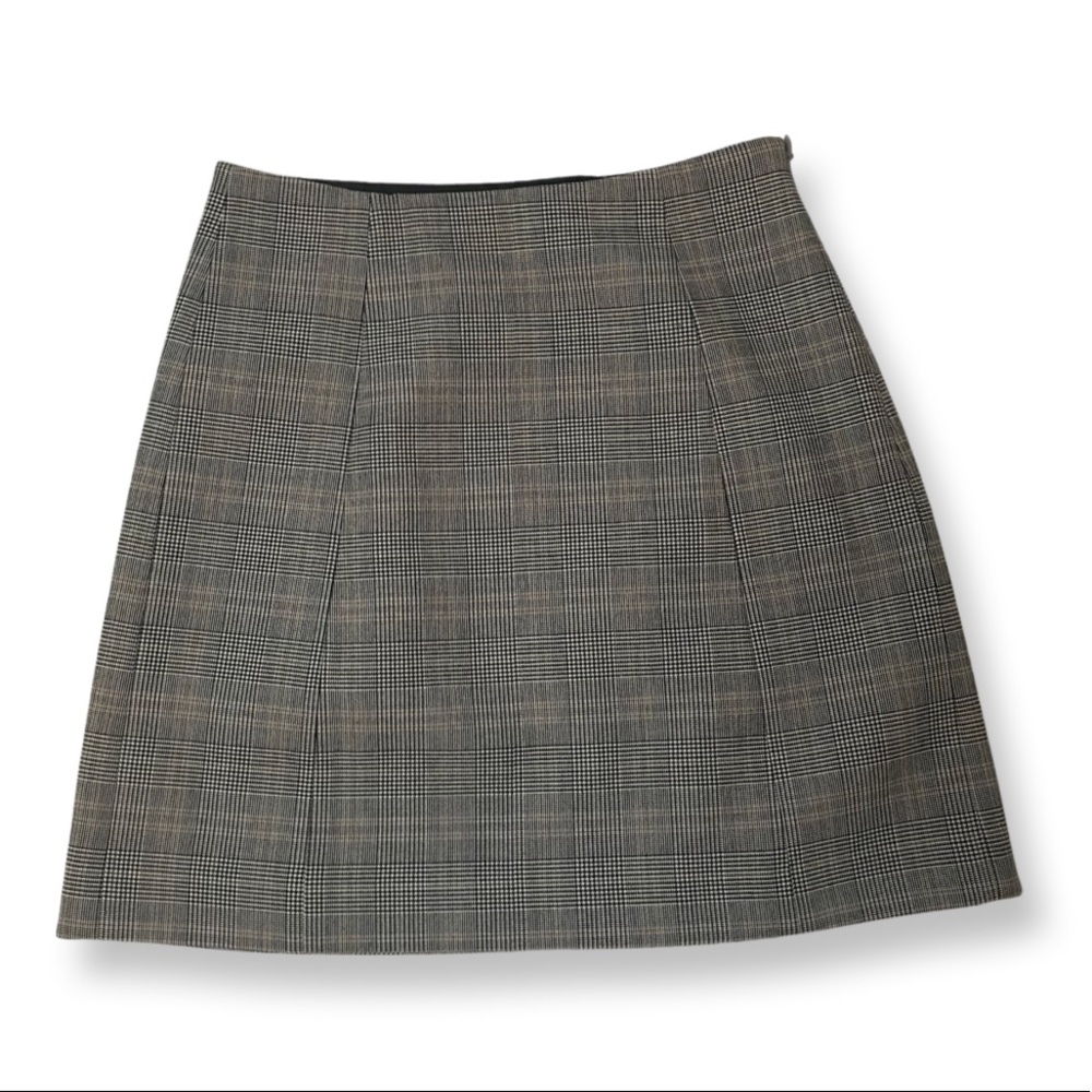 Babaton - Plaid high-waist mini skirt